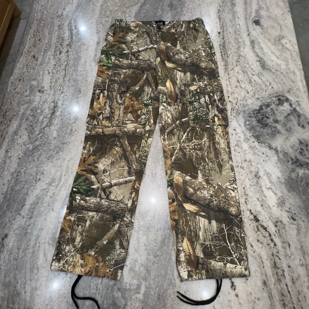 Real Tree Camo Camouflage Pants Men's 32 X 30 Sz Medium Cargo Hunting Outdoor